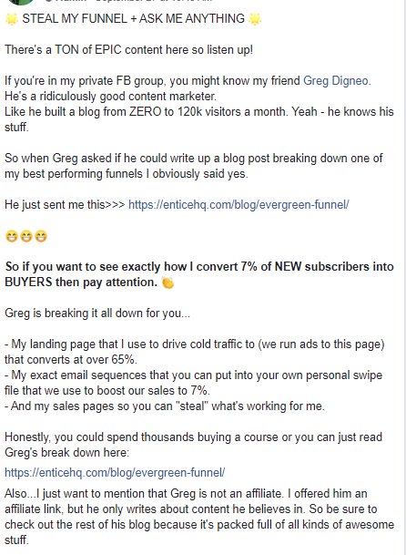 Sharing Content to Facebook Group