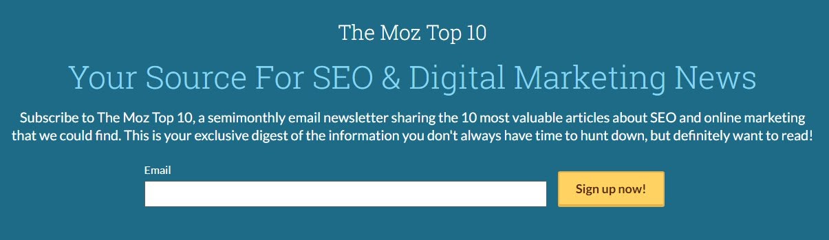 moz curated newsletter