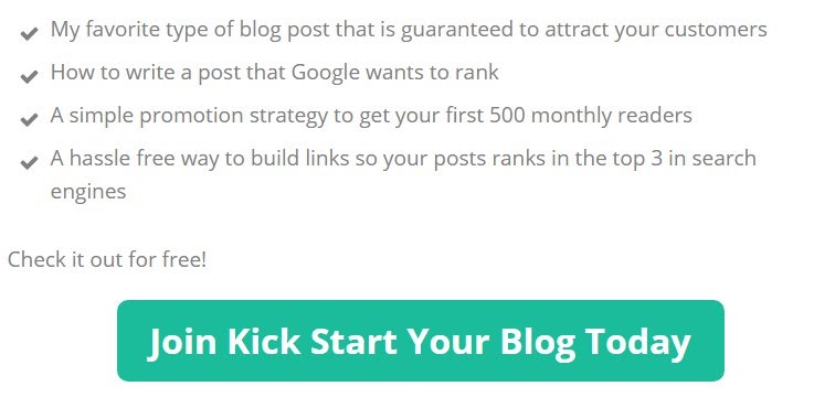 kickstart your blog cta
