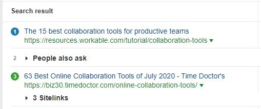 collaboration tools rank