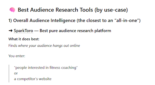 Chat GPT Audience Research Tools Prompt Chat GPT Audience Research Tools Prompt