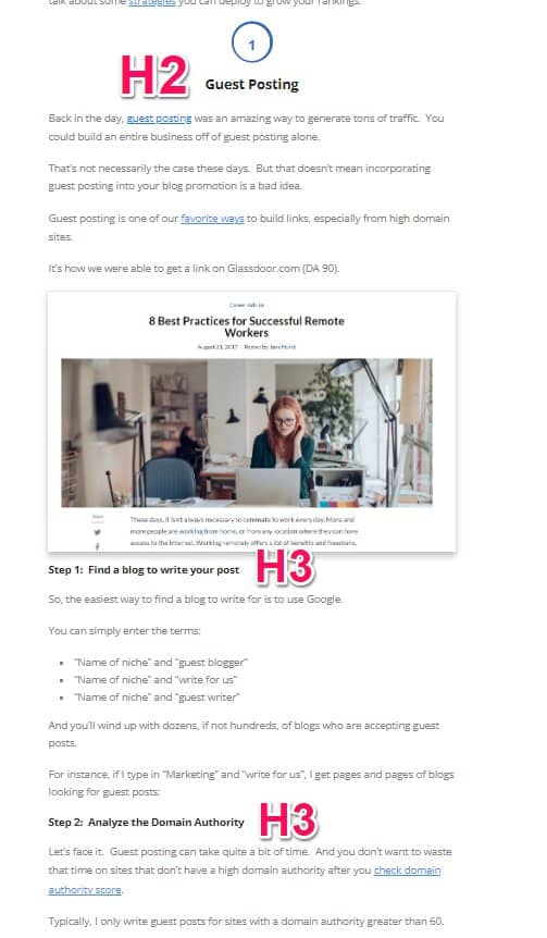 Subheadlines example