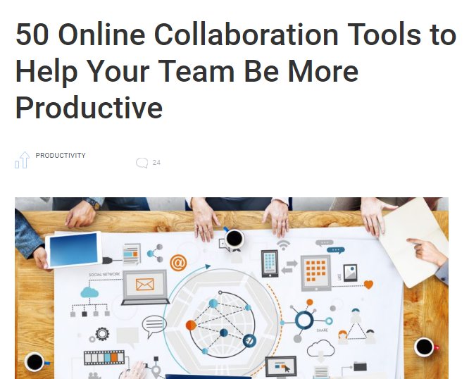 The 50 Online Collaboration Tools post